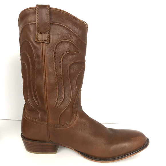 VTG DINGO Montana Cowboy Boots Men’s Sz 10 D Brown‎ Leather Western Pointed Toe - Picture 9 of 12